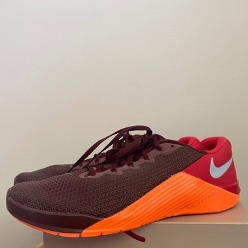Nike Metcon 5 Maroon Red Orange Size Men's 11.5 EUC - Picture 7 of 16